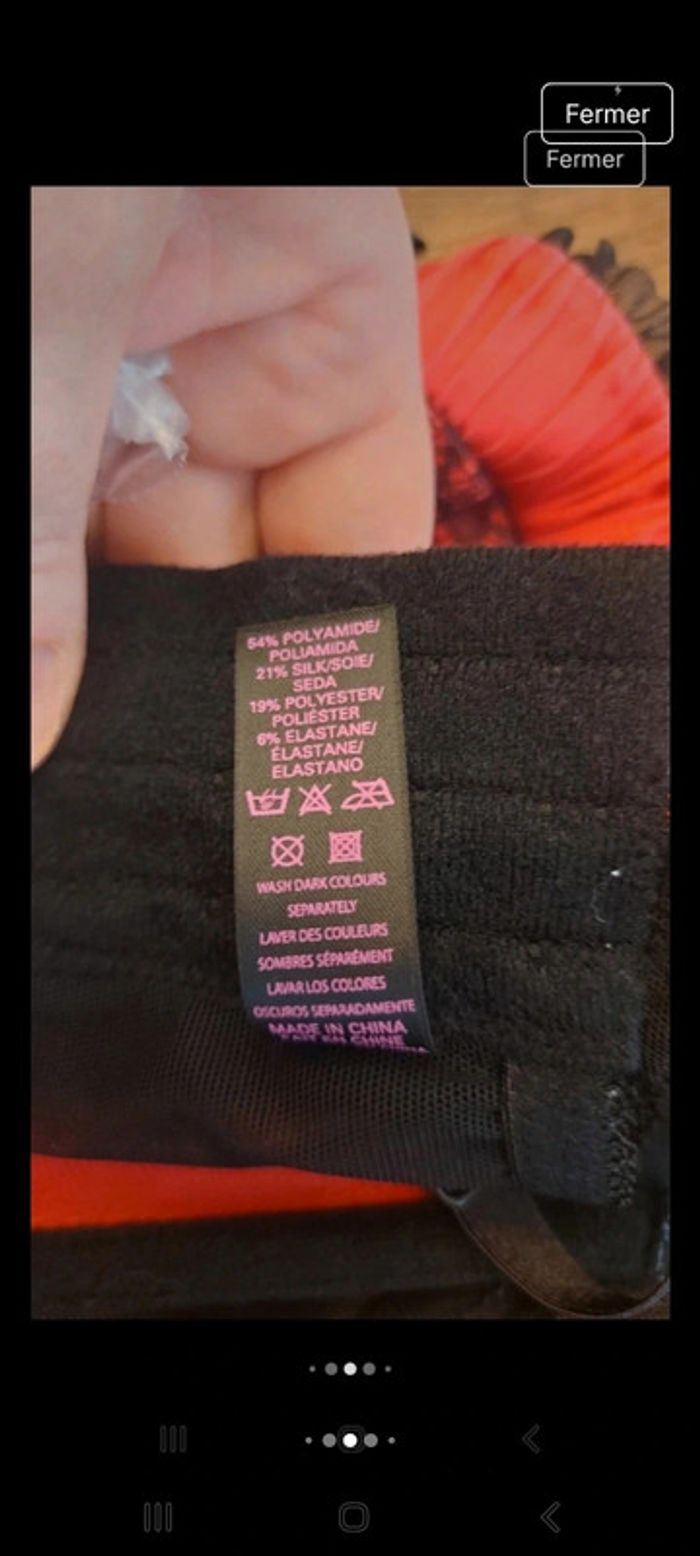 Corset guêpière rouge/noir La Senza fr 90C - photo numéro 13