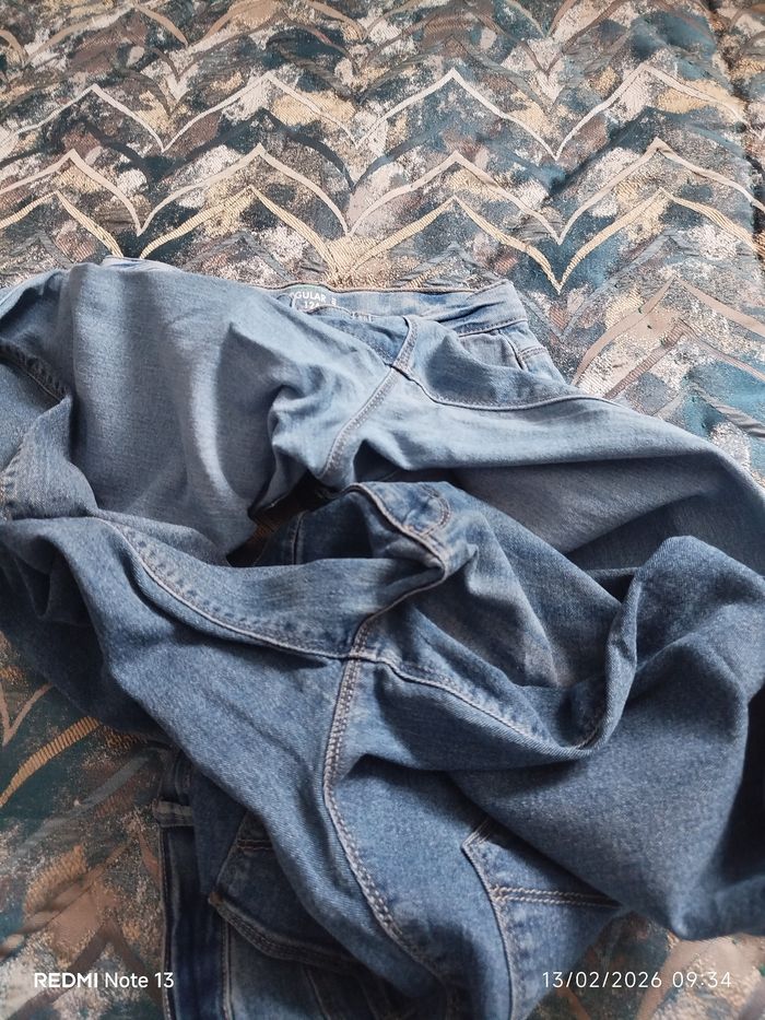 Lot 2 jeans droit ajustable (avec élastique) - photo numéro 4