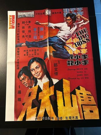 Lot 4 posters Bruce lee, 7 samouraïs Jacky chan