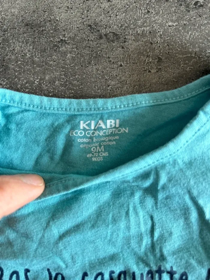 T-shirt manches longues bébé fille ou bébé garçon, 9 mois - photo numéro 2