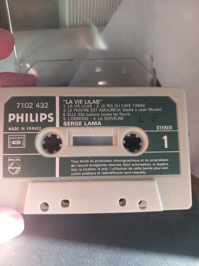 Cassette audio de Serge Lama : la vie lilas - photo numéro 6