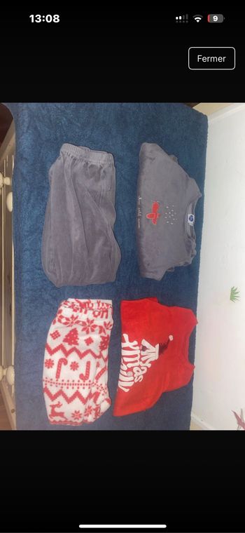 Lot pyjamas manches longues chauds