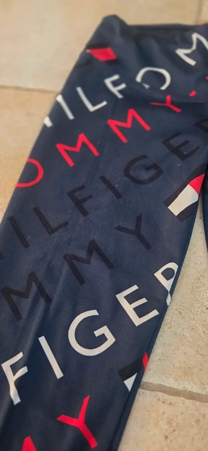 Legging Tommy Hilfiger fille 14 ans / XS femme Bleu logo all over - photo numéro 8
