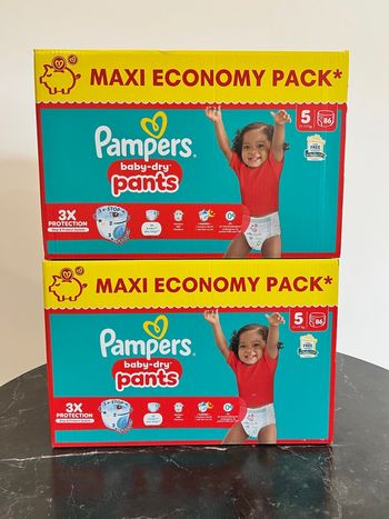 2 Packs - 172 Couches Pampers Pants T5