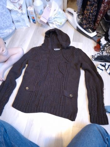 Pull marron taille 38