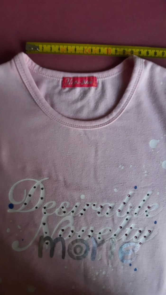Tee-shirt manches longues rose T. 12 ans - photo numéro 3