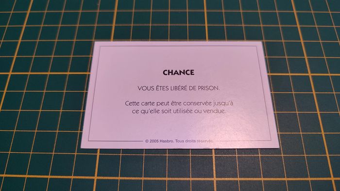 Carte chance libéré de prison Monopoly Et si le Monopoly était inventé aujourd'hui #C22