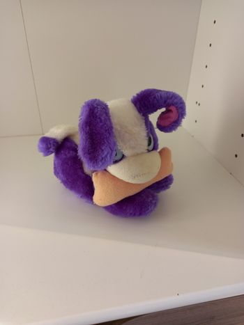 Peluche chien mauve 18 cm