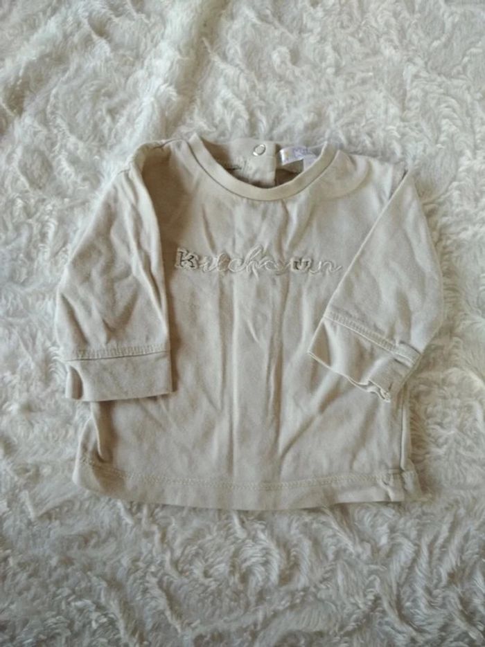 Ensemble (tee shirt + pantalon jeans) Garçon 1 mois Kitchoun 100% coton - photo numéro 3