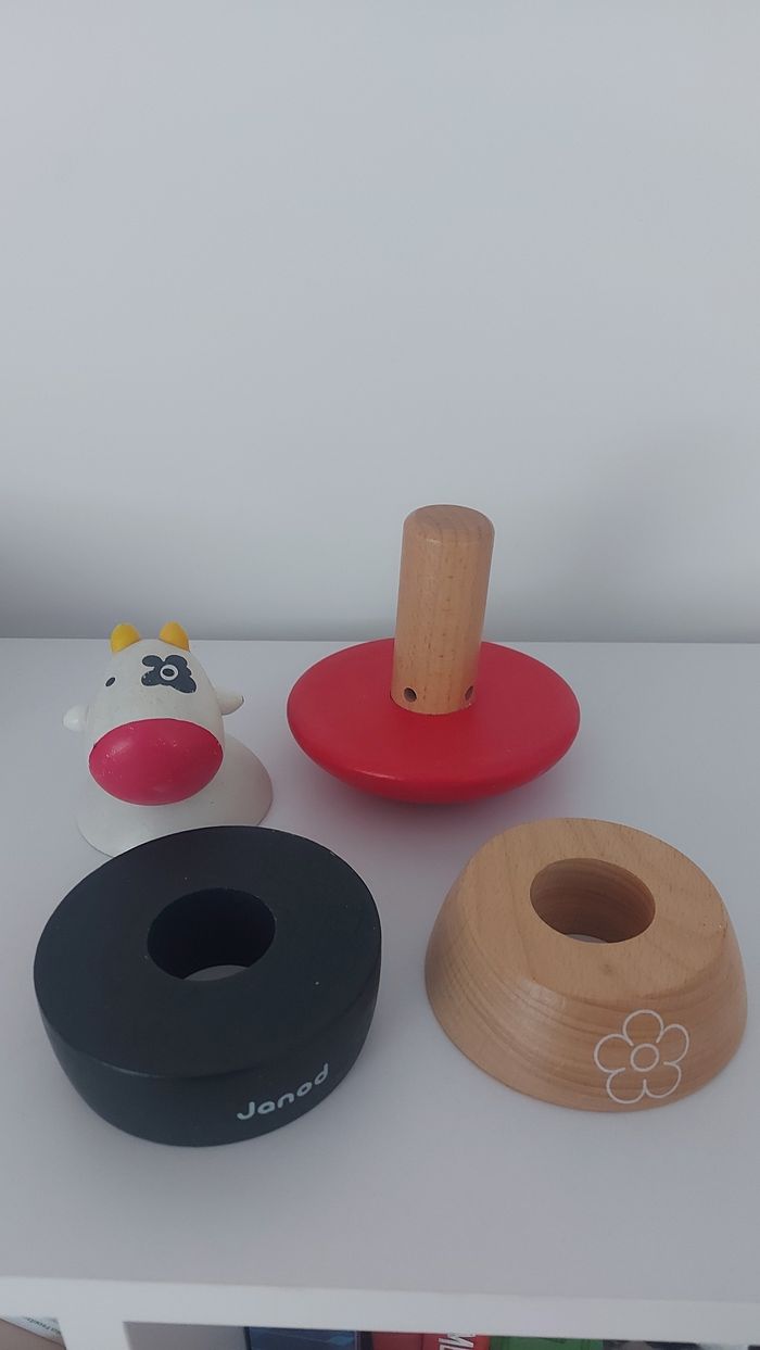 Jeu à empiler en bois vache culbuto Janod - photo numéro 2