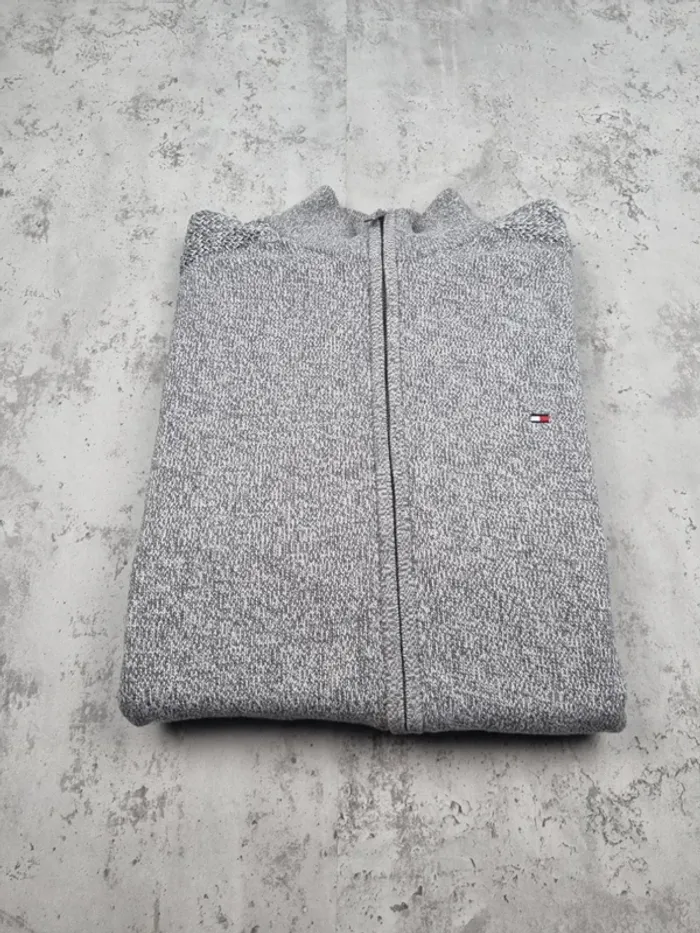 Gilet zippé Tommy Hilfiger gris – Taille XXL Hommes (mesures en photos) - photo numéro 2