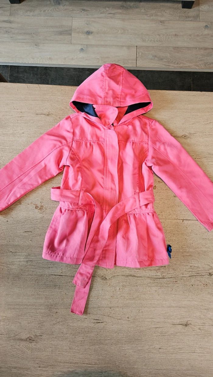Manteau long rose à capuche, Lupilu, 5/6 ans, nickel