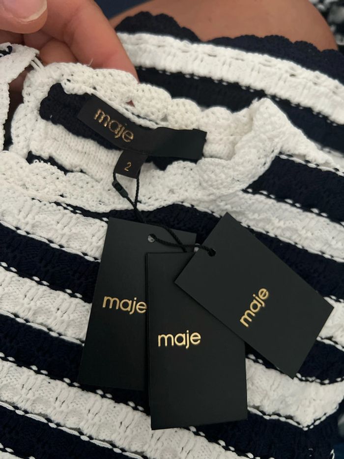 Petit Pull À Rayures Maje Taille 36-38 - photo numéro 8