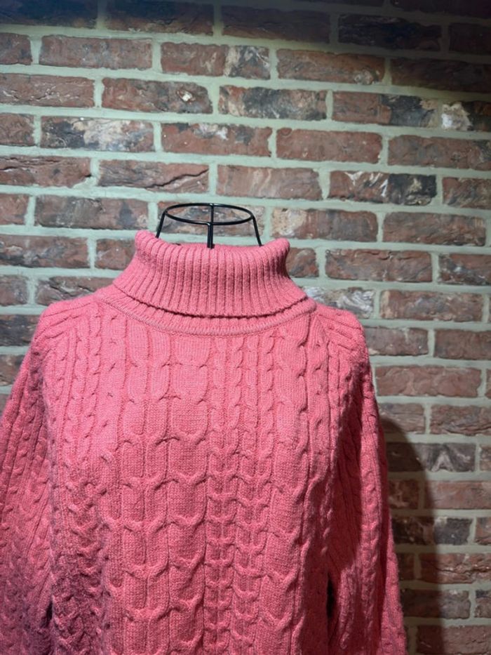Pull col roulé torsadé rose Lili Sidonie Taille M / 38 - photo numéro 3