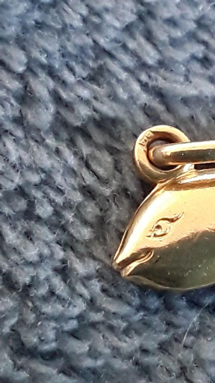 Pendentif dauphin en plaqué or - photo numéro 8
