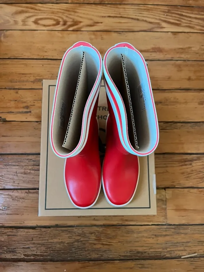 Bottes Aigle Malouine rouge et blanc - photo numéro 6