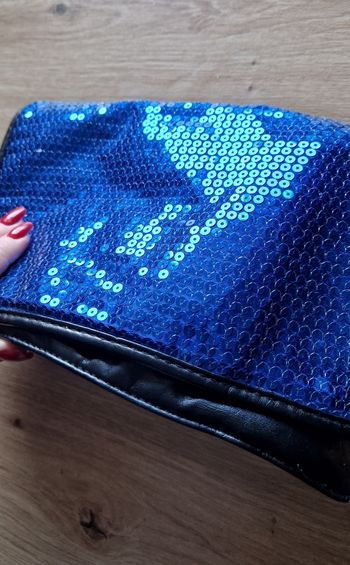 Sac à main paillettes bleu MOA neuve
