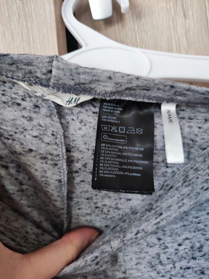 Pantalon gris chiné 8 ans h&m - photo numéro 4