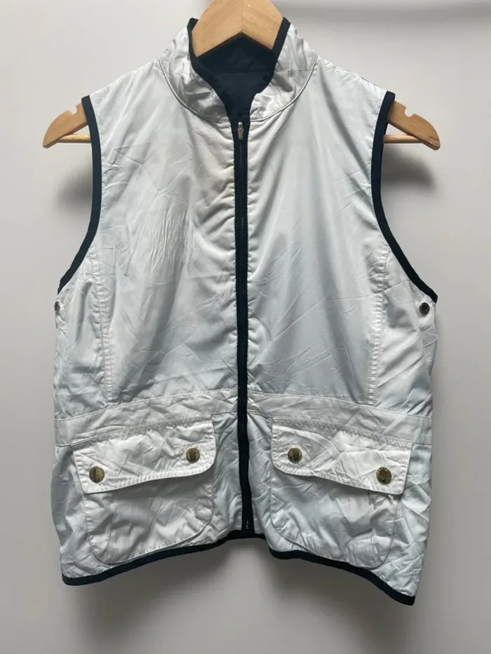Vintage Lauren Ralph Lauren Reversible Zipper Vest Embroidered logo, RARE Womens size L - photo numéro 9