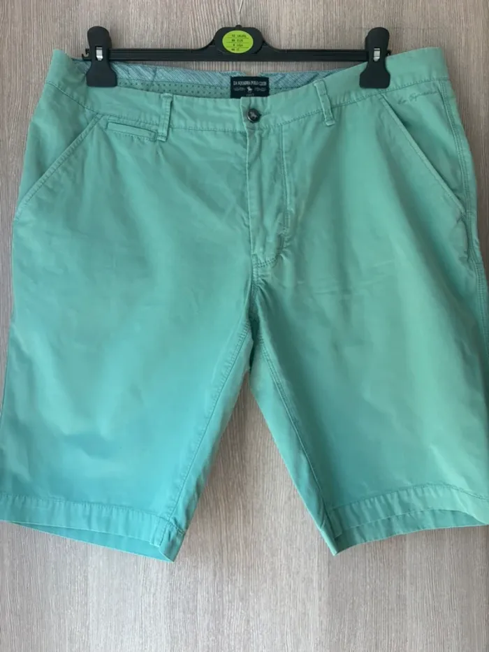 Short chino vert d'eau - La squadra polo Club - T48 - photo numéro 2