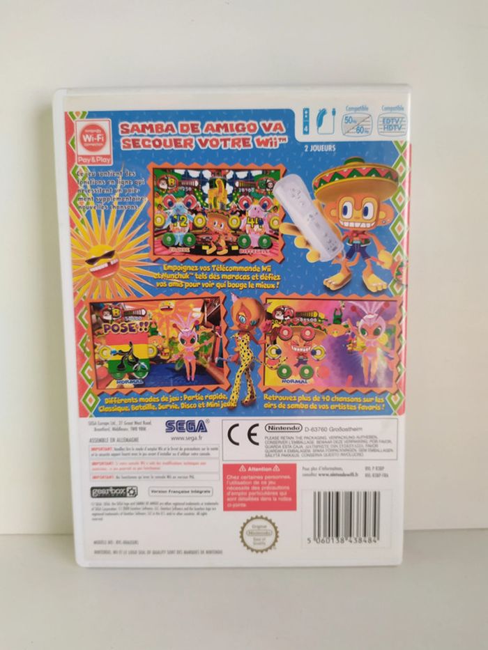Lot 4 maracas + jeu Samba de Amigo SEGA Nintendo Wii officiel PAL - photo numéro 5