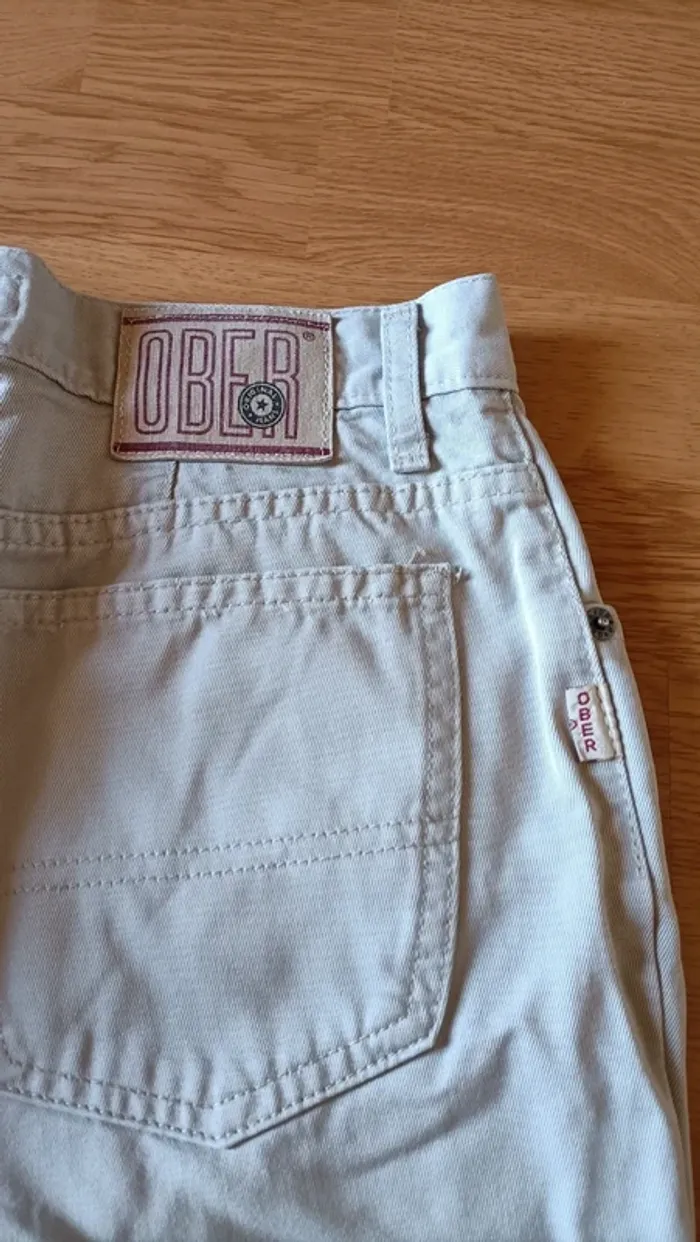 Pantalon toile beige - Marque Ober - Vintage - photo numéro 5