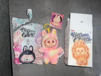 Neuf Poupée peluche Porte clé double pop Mart labubu lafufu multicolore pastel