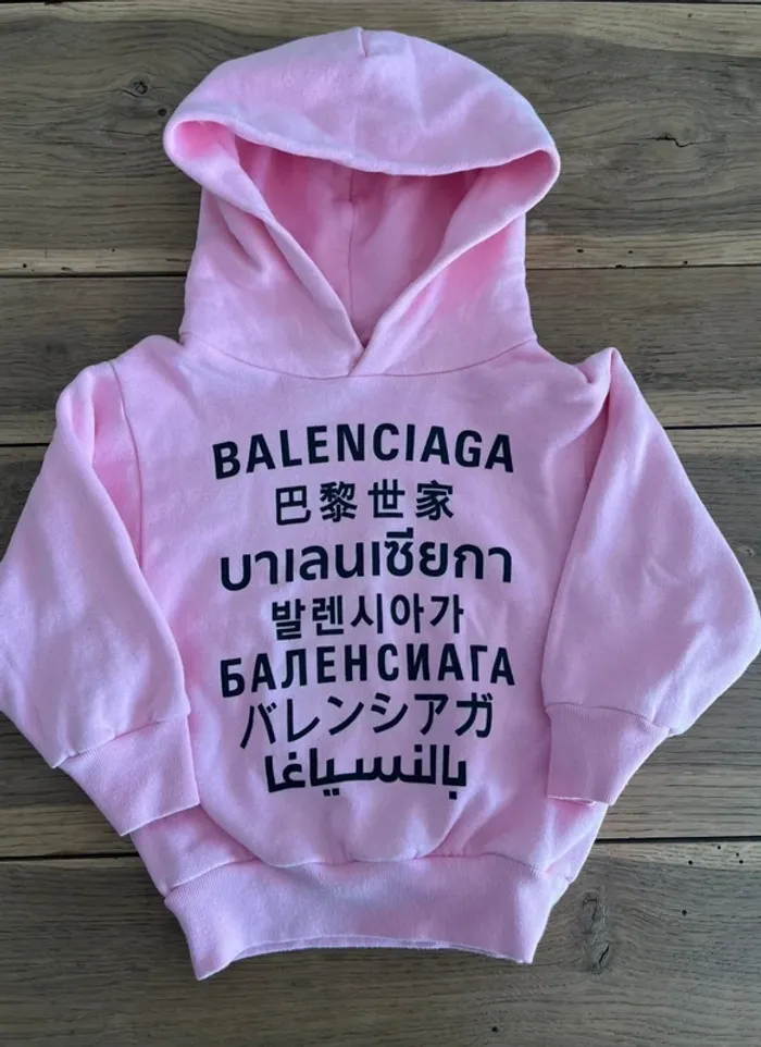 Sweat à capuche rose Balenciaga