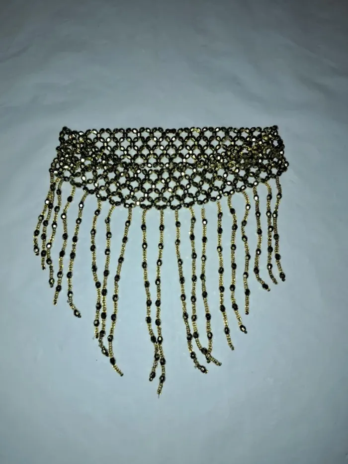 Bijou de tête doré à franges – Style oriental / bohème - photo numéro 1