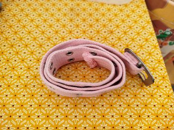Ceinture rose deux rangées enfant fille 75 cm