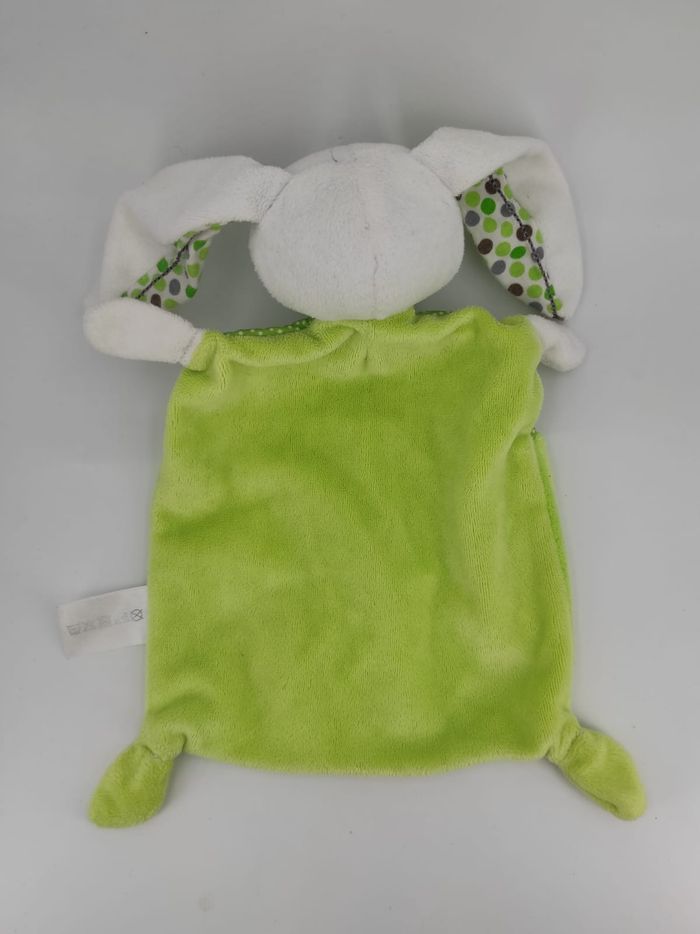 Doudou Plat Lapin Vert Nicotoy - photo numéro 2