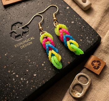 Boucles d’oreilles "Rainbow Loom Pop"