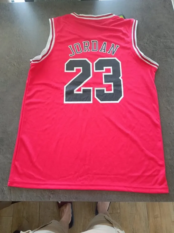 Tenue NBA Chicago Bulls Michael Jordan rouge t.3xl - photo numéro 2