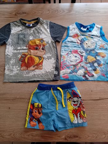 Lot 3 vêtements Pat'Patrouille 5 ans