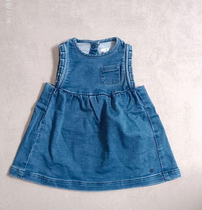 Robe en jeans + bodie manches longues - 6 mois - photo numéro 2