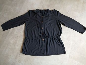 Veste noire fluide avec cordon à la taille Taille unique PROMOD neuve