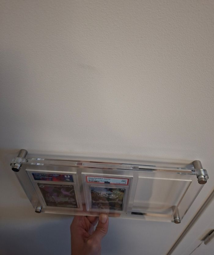 Lot de 3 présentoirs en acrylique premium pour 3 cartes gradées Pokémon psa , collect-aura etc.. - photo numéro 3