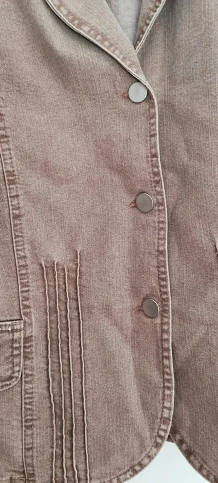 Veste en jean taupe beige burton 38 - photo numéro 6