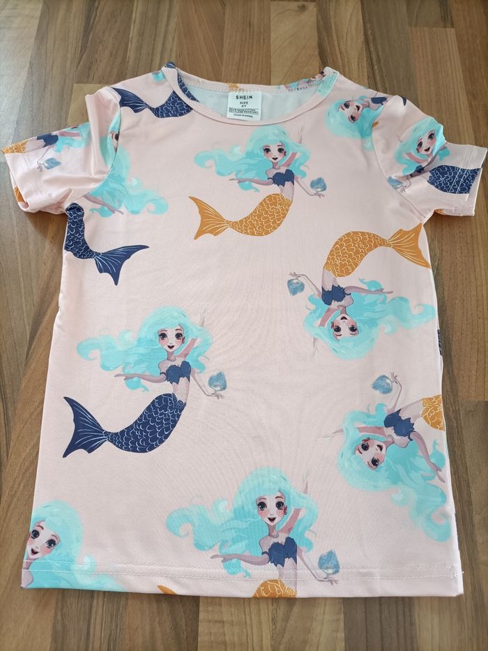 Pyjama deux pièces sirène 6 ans shein rose - photo numéro 3
