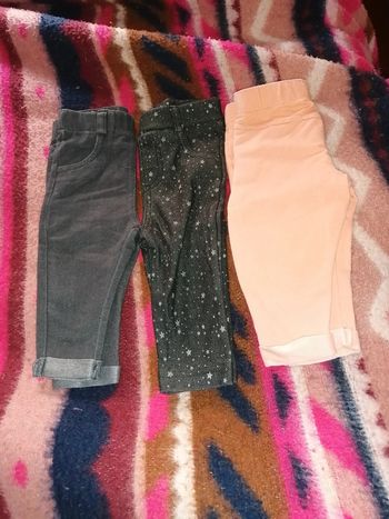 Lot 3 jeggings 6 mois fille
