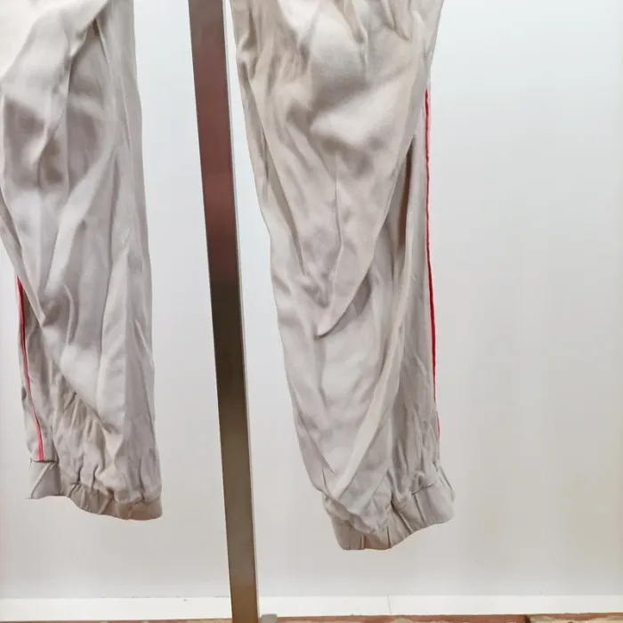 Pantalon fluide Gris clair, décontracté chic - Viscose / Coton Air Field T. 44 XXL - photo numéro 10