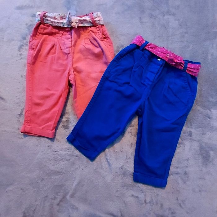 Lot 2 pantalons fille 18 mois