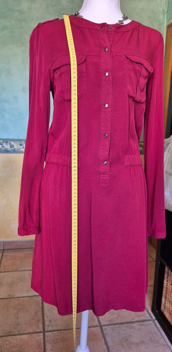Robe chemise Camaïeu fuschia 38 - photo numéro 5