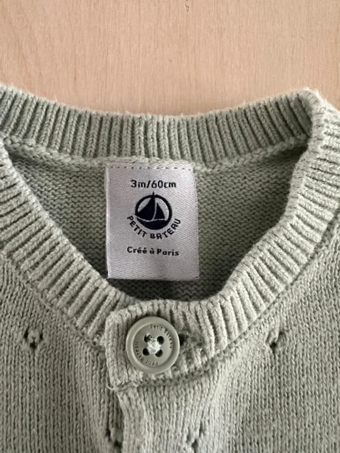 Gilet petit bateau 3 mois 60 cm - photo numéro 6