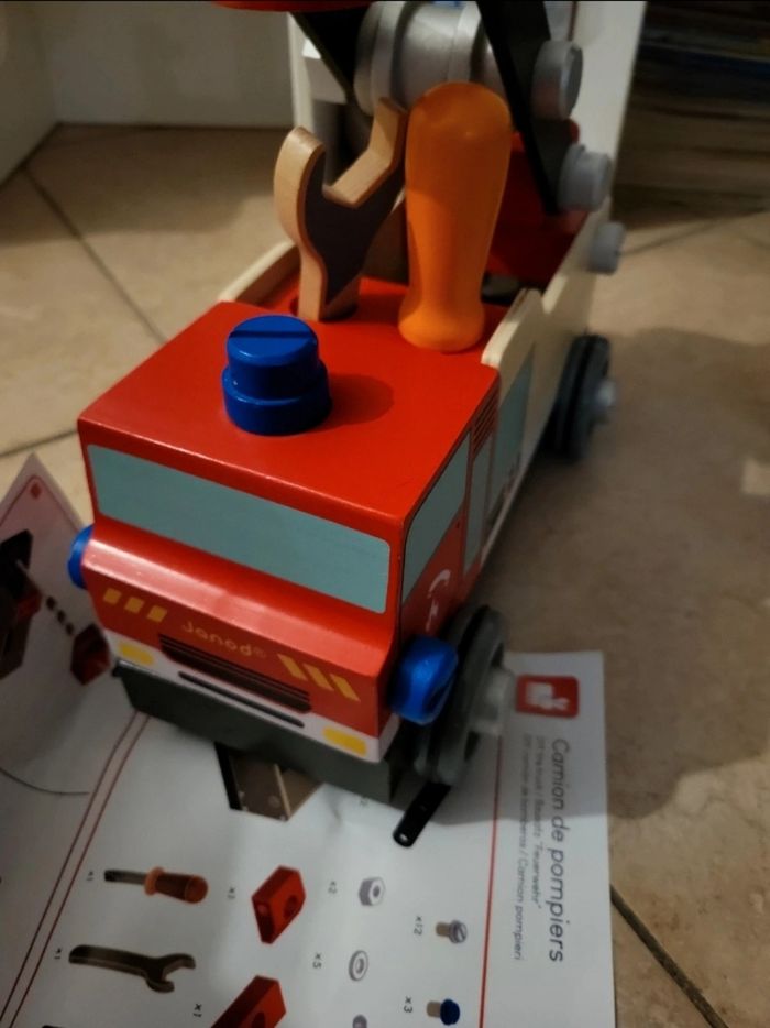 Camion de pompiers brico kids janod - photo numéro 6
