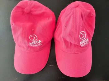 Lot 2 casquettes rose réglable