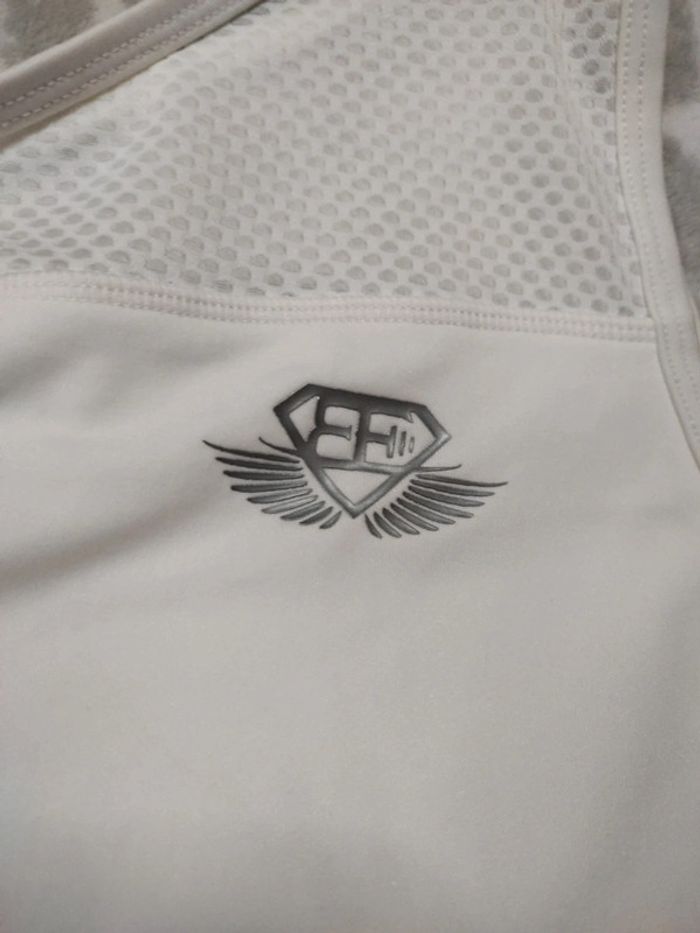 Haut top débardeur court brassière intégrée blanc engineered taille 40 L - photo numéro 2
