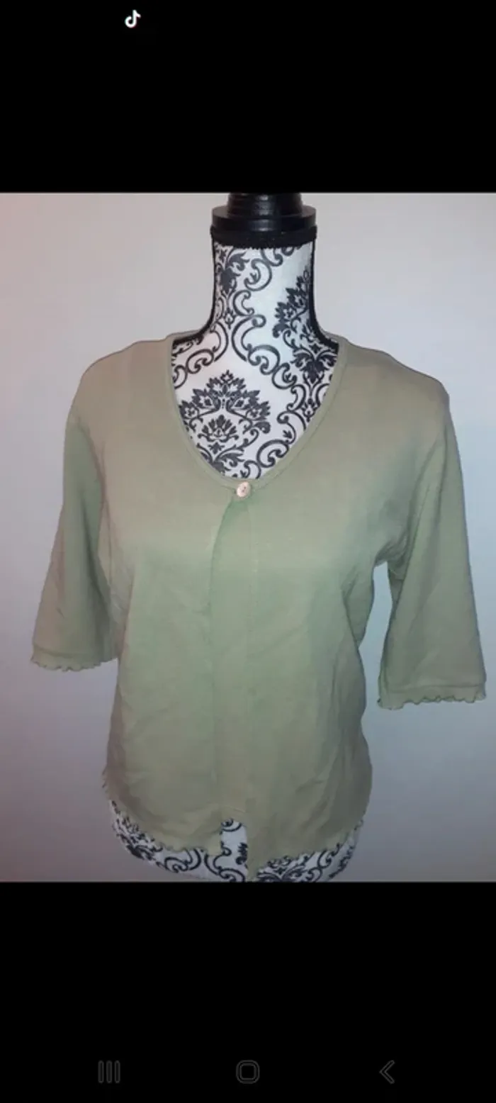 Maillot manche 3/4vert pistache