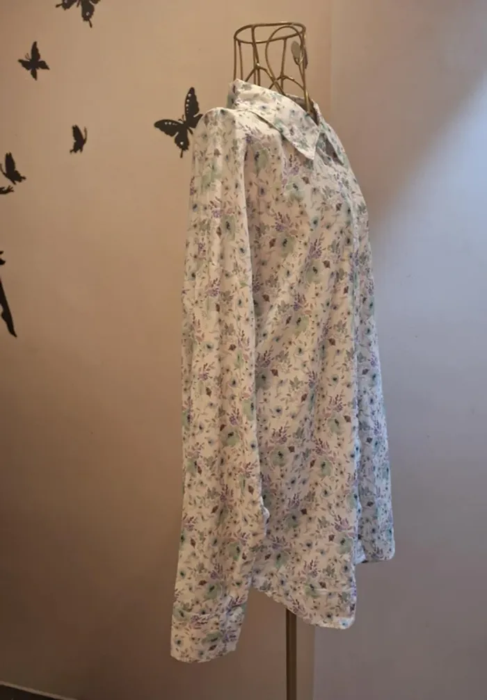 Chemise blanche fleurie - White icy - photo numéro 2