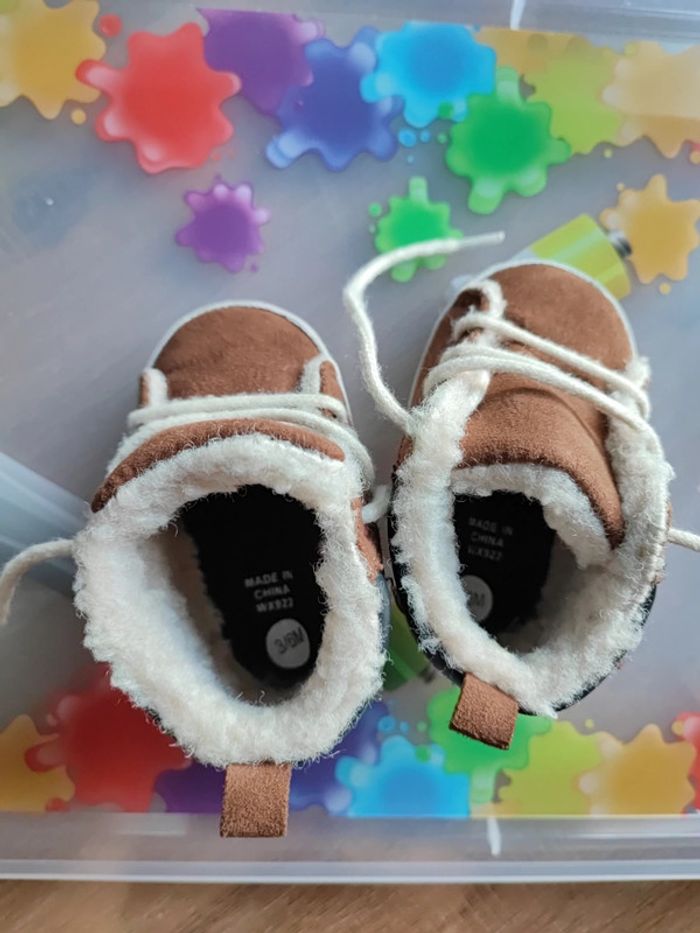 Bottines bébé marron daim - photo numéro 4